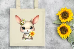 Easter Bunny Egg Flower, Clipart |T-shirt, Mug PNG Product Image 6