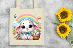 Easter Bunny Egg Flower, Clipart |T-shirt, Mug PNG Product Image 7