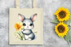 Easter Bunny Egg Flower, Clipart |T-shirt, Mug PNG Product Image 6