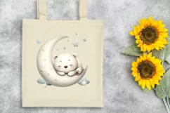 Sleeping Bear Clipart |T-shirt, Mug PNG Product Image 7