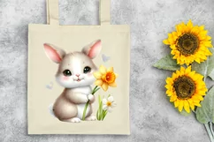 Easter Bunny Flower, Clipart |T-shirt, Mug PNG Product Image 6