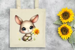 Easter Bunny Flower, Clipart |T-shirt, Mug PNG Product Image 6