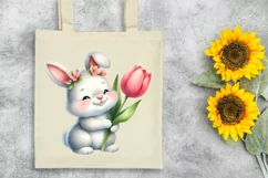 Easter Bunny Egg Flower, Clipart |T-shirt, Mug PNG Product Image 7
