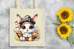 Easter Bunny Egg Flower, Clipart |T-shirt, Mug PNG Product Image 6