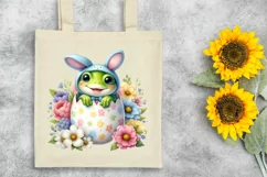 Easter Bunny Frog Clipart |T-shirt, Mug PNG Product Image 6