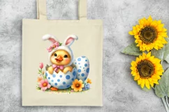 Easter Duckling Rose Flower, Clipart |T-shirt, Mug PNG Product Image 7