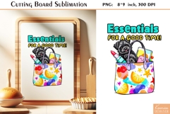 Funny Quotes|Black Dog Cutting Board Sublimation Product Image 1