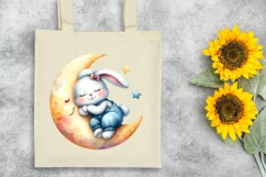 Cute Bunny Sleeping , Clipart |T-shirt, Mug PNG Product Image 7