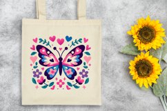 Valentines Floral Heart Butterfly , Clipart |T-shirt, Mug Product Image 6