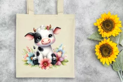 Cute Cow|T-shirt, Mug PNG Product Image 7