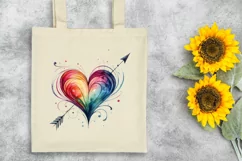 Valentines Floral Heart , Clipart |T-shirt, Mug, Tumbler Product Image 6