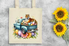 Easter Tiger Clipart |T-shirt, Mug PNG Product Image 6