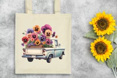 Flowers Car |T-shirt, Mug| T-shirt PNG Product Image 1