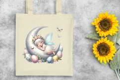 Easter Fairy Sleeping Clipart |T-shirt, Mug PNG Product Image 7