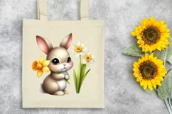 Easter Bunny Egg Flower, Clipart |T-shirt, Mug PNG Product Image 6