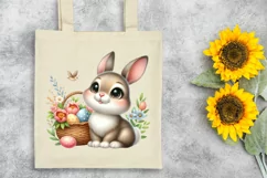 Easter Bunny Egg Flower, Clipart |T-shirt, Mug PNG Product Image 6