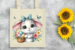 Easter Bunny Egg Flower, Clipart |T-shirt, Mug PNG Product Image 7