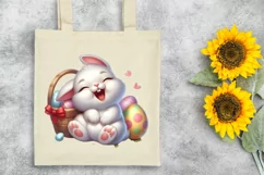Easter Bunny Egg Flower, Clipart |T-shirt, Mug PNG Product Image 7