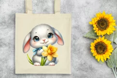 Easter Bunny Egg Flower, Clipart |T-shirt, Mug PNG Product Image 6