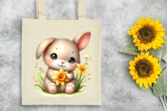 Easter Bunny Egg Flower, Clipart |T-shirt, Mug PNG Product Image 6