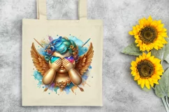 Cupid Angel Of Love Gesture Watercolor Florals Clipart Product Image 6