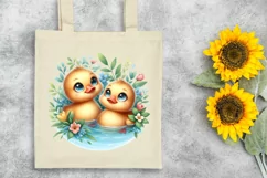 Ducklings in a Pond |T-shirt, Mug PNG Product Image 7