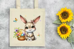 Easter Bunny Egg Flower, Clipart |T-shirt, Mug PNG Product Image 1
