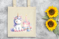 Watercolor Unicorn Cake , Clipart |T-shirt, Mug, Tumbler Product Image 7