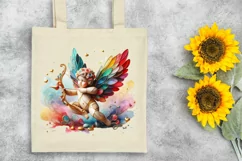 Cupid Angel Of Love Gesture Watercolor Florals Clipart Product Image 7