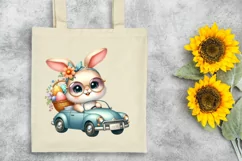Easter Bunny Egg Flower, Clipart |T-shirt, Mug PNG Product Image 6