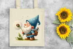 Gnome Blowing Dandelion Clipart |T-shirt, Mug, Tumbler Product Image 6