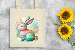3d Golden Luxury Easter Bunny Clipart with Flowers Product Image 7