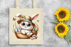 Easter Bunny Egg Flower, Clipart |T-shirt, Mug PNG Product Image 6