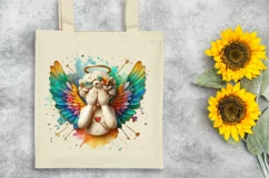 Cupid Angel Of Love Gesture Watercolor Florals Clipart Product Image 6