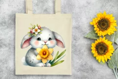 Easter Bunny Egg Flower, Clipart |T-shirt, Mug PNG Product Image 6