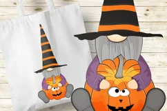 Funny halloween gnome clipart. Sublimation PNG. Product Image 2
