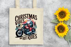 Santa on a Bike PNG Clipart T-shirt Design Product Image 5