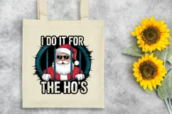 Santa I Do it For the Ho's Clipart |Tshirt Design Product Image 6