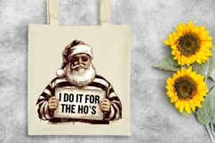 Santa I Do it For the Ho's Clipart |Tshirt Design Product Image 5