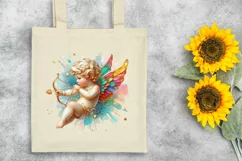 Cupid Angel Of Love Gesture Watercolor Florals Clipart Product Image 6