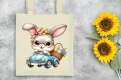 Easter Bunny Egg Flower, Clipart |T-shirt, Mug PNG Product Image 6