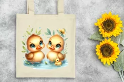 Ducklings in a Pond |T-shirt, Mug PNG Product Image 6