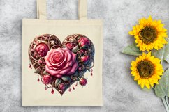 Valentines Rose Heart , Clipart |T-shirt, Mug, Tumbler Product Image 6