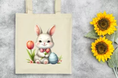 Easter Bunny Egg Flower, Clipart |T-shirt, Mug PNG Product Image 7