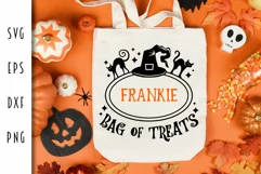 Halloween Bag SVG - Bag of Treats with Black Cats Product Image 1