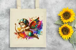 Cupid Angel Of Love Gesture Watercolor Florals Clipart Product Image 6