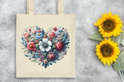 Valentines Floral Heart , Clipart |T-shirt, Mug, Tumbler Product Image 5