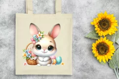 Easter Bunny Egg Flower, Clipart |T-shirt, Mug PNG Product Image 6