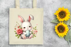 Easter Bunny Egg Flower, Clipart |T-shirt, Mug PNG Product Image 6