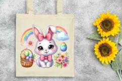 Easter Bunny Egg Flower, Clipart |T-shirt, Mug PNG Product Image 6